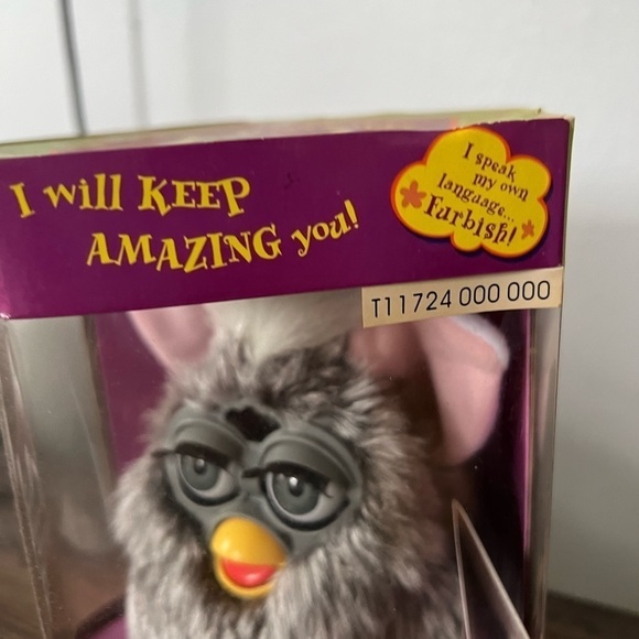 Tiger Vintage 1999 Furby 70-800 grey and white Electronic Interactive Toy New - Picture 3 of 8